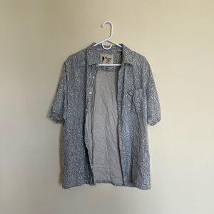 Vintage Silk Short Sleeve Button Down Circa 1969